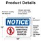 Signmission Positively No Admittance Except On Business OSHA Notice Sign, Vinyl Decal, 18in W x 12in L, 2PK OS-2PACK-NS-D-1218-L-16392 - alternate 5